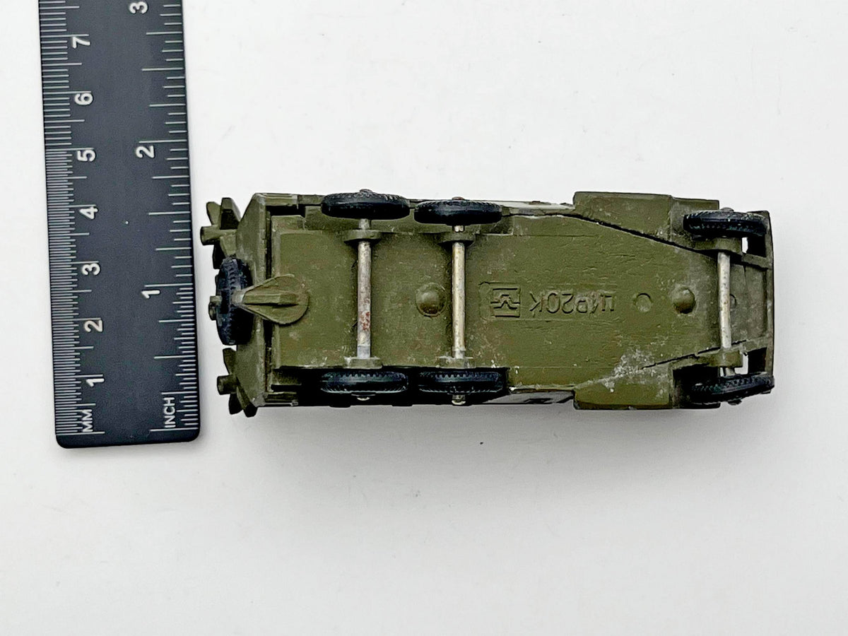 Vintage Soviet Diecast BTR-152 Anti-Tank Rocket Launcher Vehicle with Trailer Toy USSR 1980s | Tula Cartridge Works TPZ