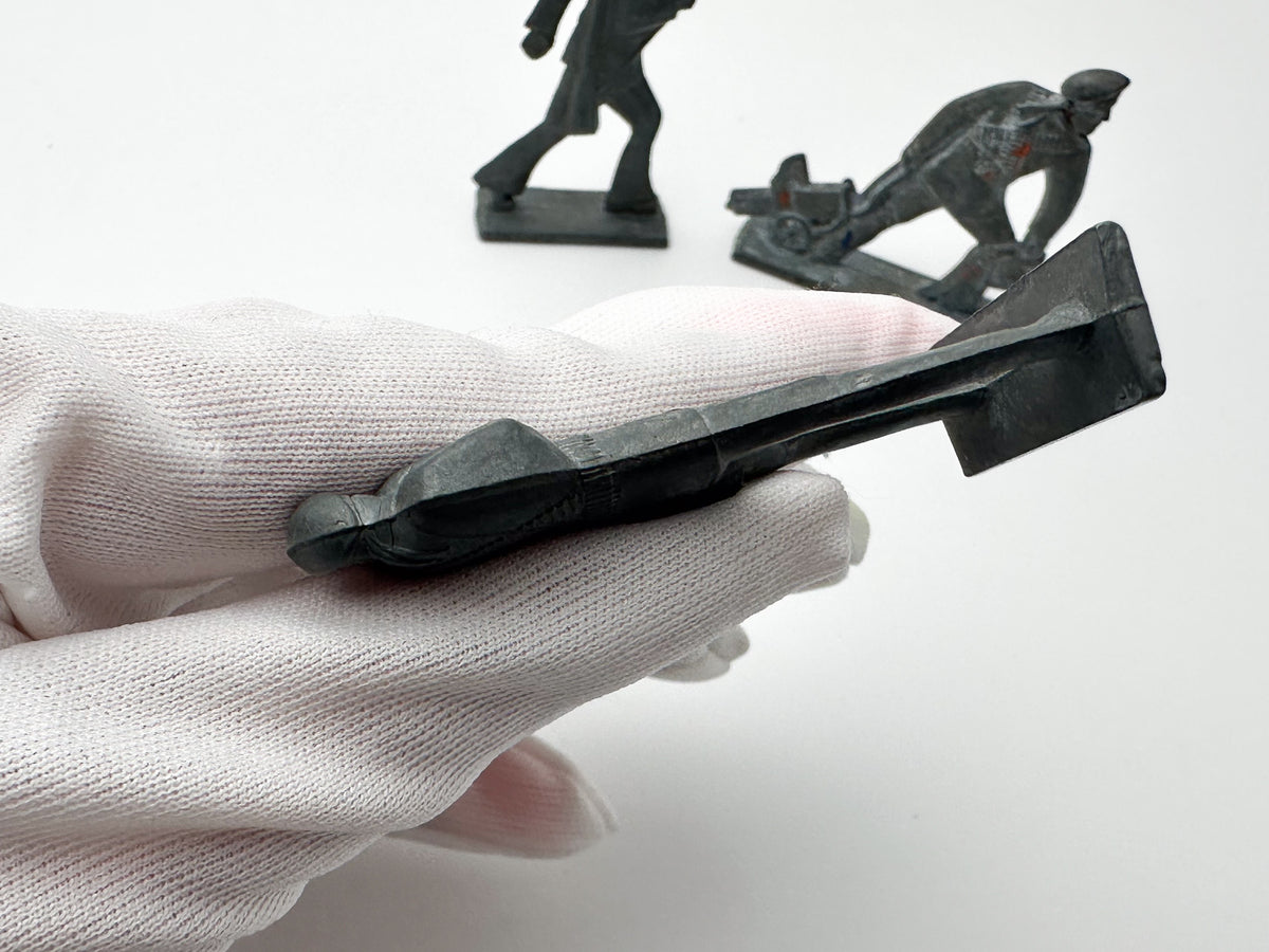 Vintage Soviet Revolutionary Sailors Metal Toy Soldiers | USSR Flat Metal Figures Set of 3