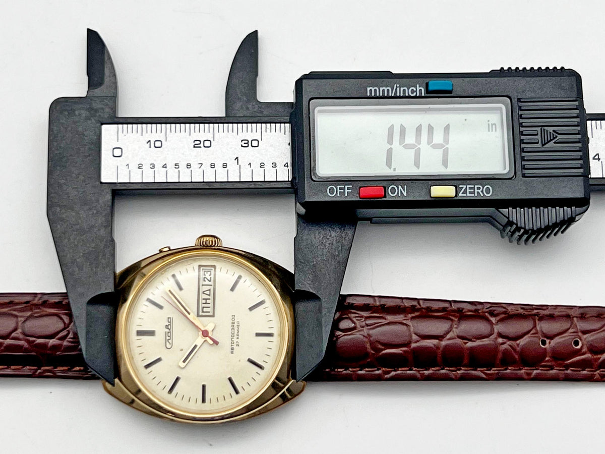 Vintage SLAVA 2427 AU 5 Self-Winding Soviet Mechanical Watch | Gilding Wristwatch USSR Watch