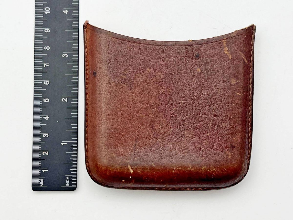 Vintage Cigarette Case Sharapov Brown Leather | Pocket Box Pouch Soviet Tobacciana USSR