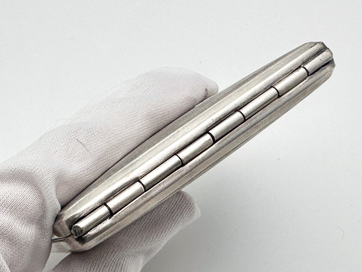 Vintage OES Pisek Geometric Guilloche Cigarette Case | Rare Czechoslovak Power Union Metal Tobacciana