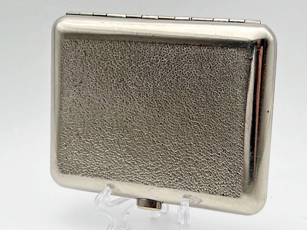 Vintage Rowing Canoeing Cigarette Case | Lenemalier Artel Enamel Pocket Box Soviet Tobacciana USSR