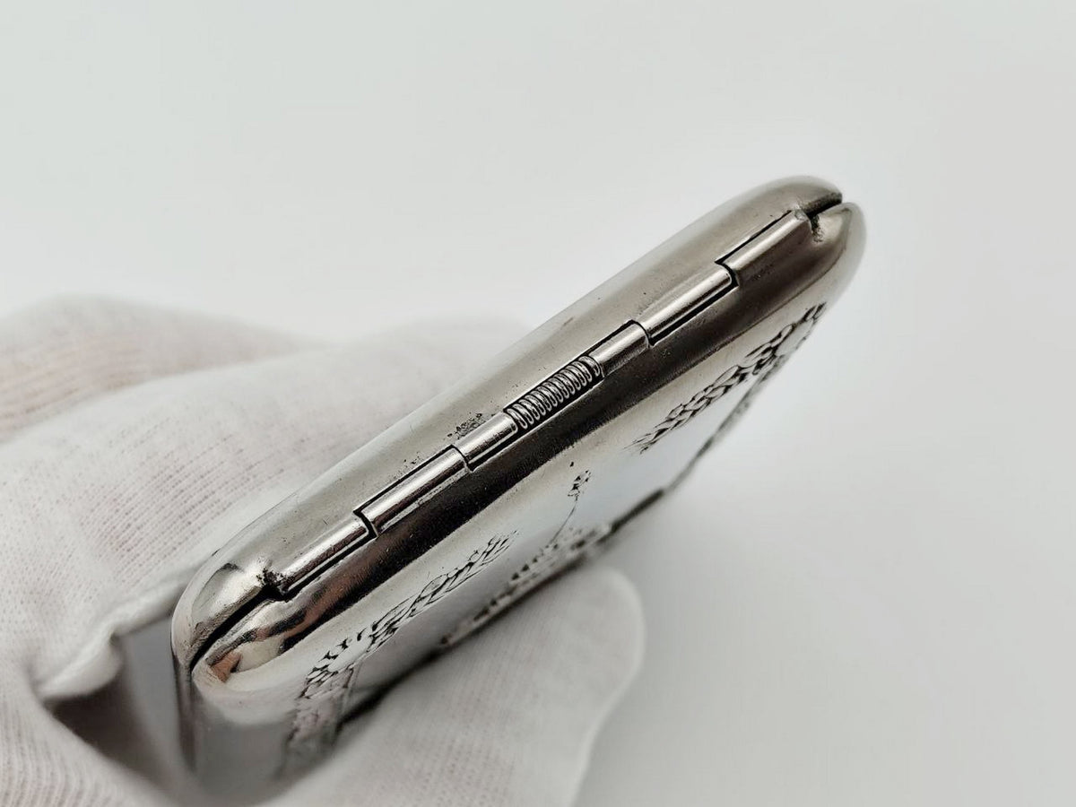 Vintage VSHV Pavilion Cigarette Case | Moscow Exhibition Pocket Box Soviet Tobacciana USSR