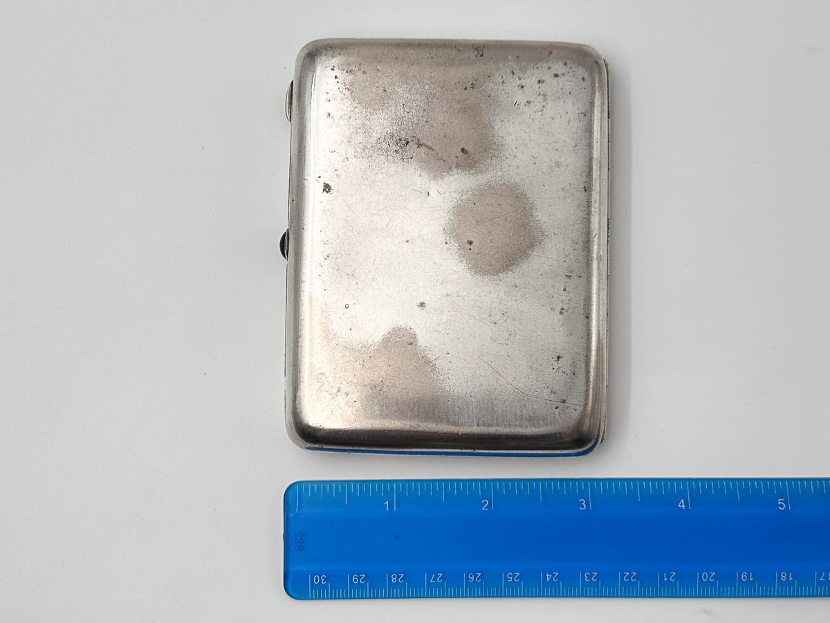 Vintage Cigarette Case Engraved Flower | 1957 Birthday Inscription Pocket Box Soviet Tobacciana USSR
