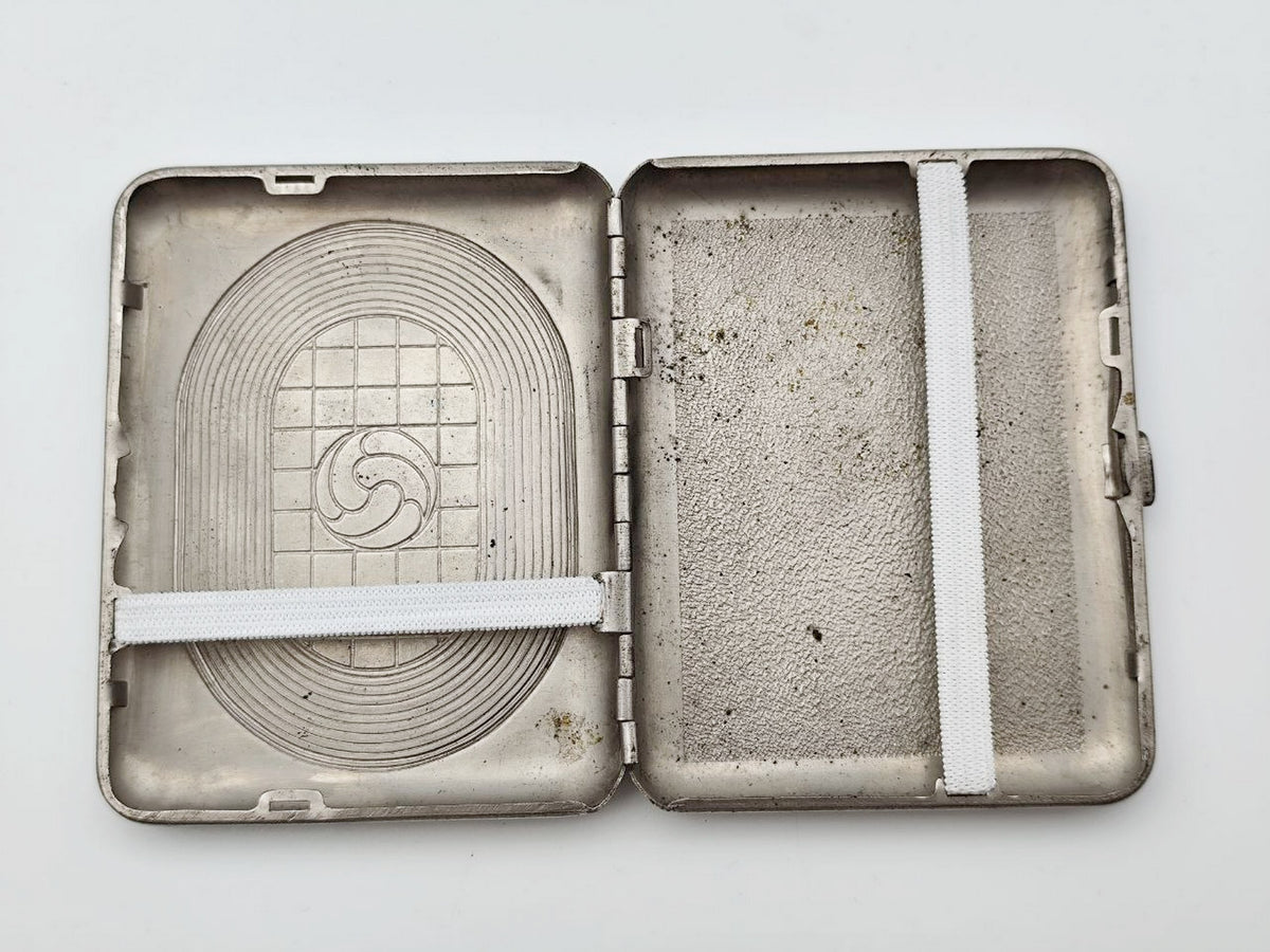 Vintage Football Stadium Cigarette Case | Lenemalier Pocket Box Soviet Tobacciana USSR
