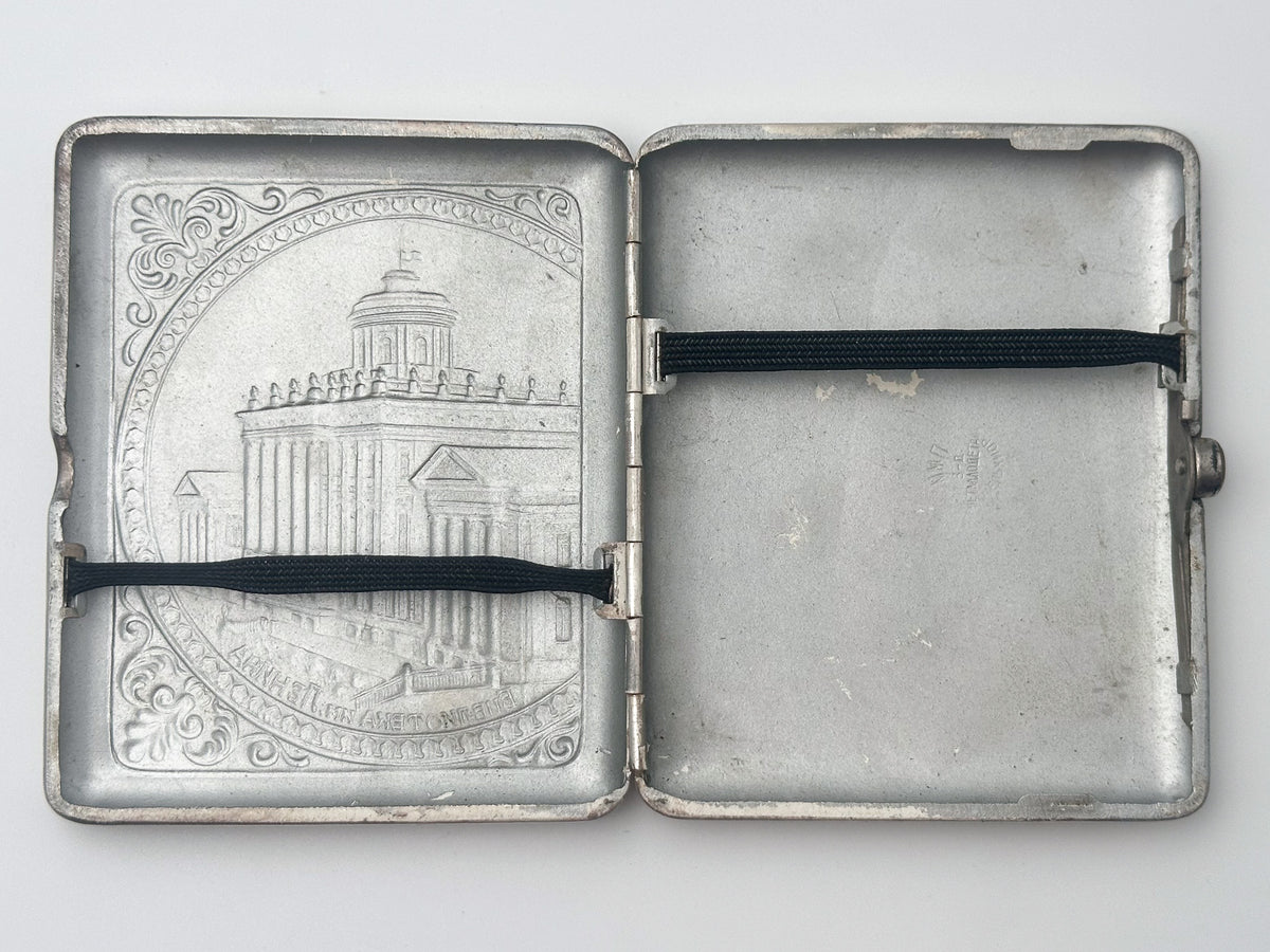 Cigarette Case Lenin Library Vintage Soviet | MMP Metallodetal Melchior Tobacciana USSR