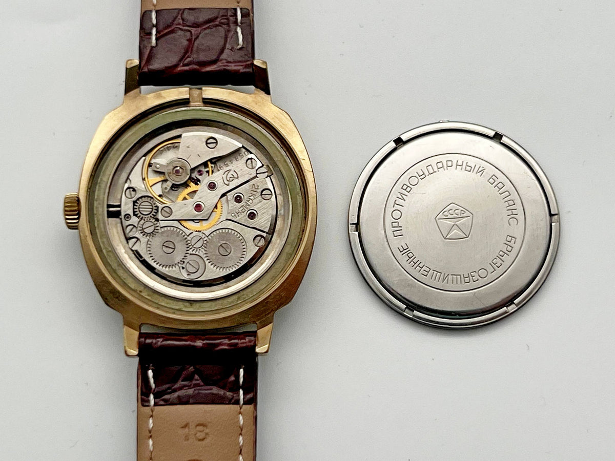 Vintage SLAVA 2414 AU 10 Soviet Mechanical Watch | Gilding  Wristwatch USSR Watch