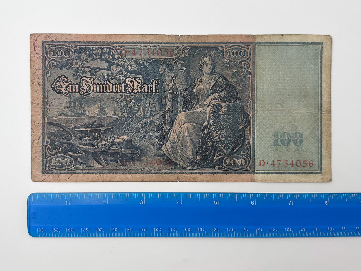 Imperial German Reichsbanknote Collection | Vintage Pre-WWI & WWI Banknotes Set of 4 (20, 100, 1000 Mark)