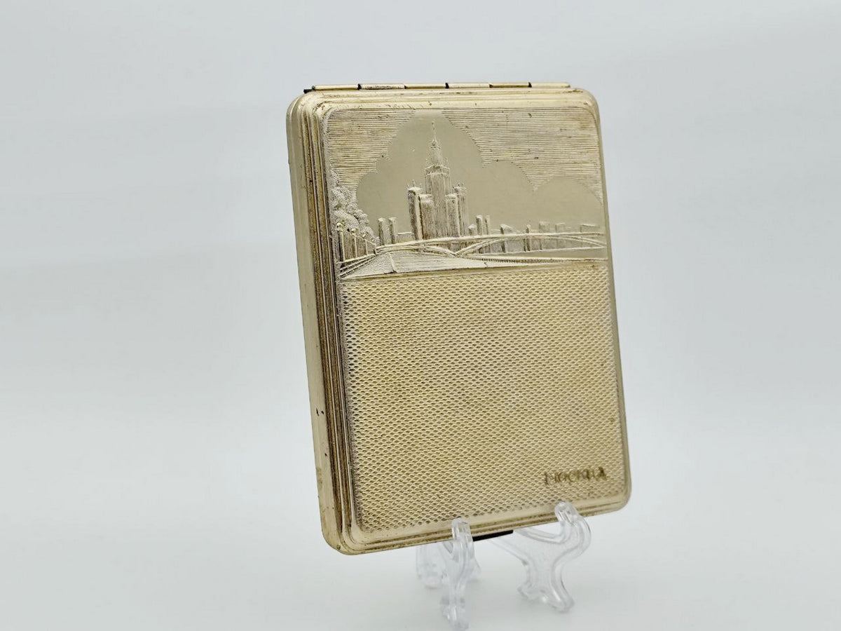 Vintage MSU Moscow State University Cigarette Case | Architecture Pocket Box Soviet Tobacciana USSR