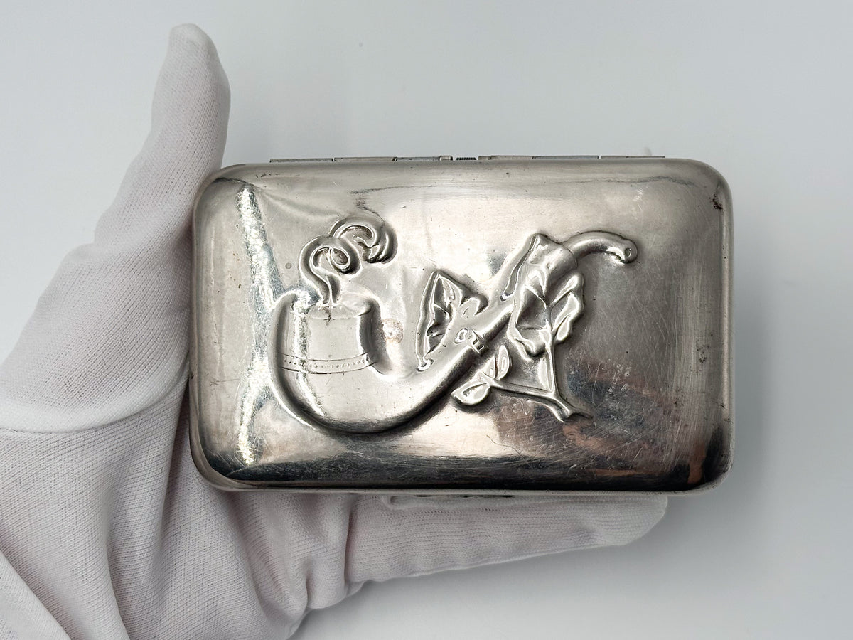 Vintage Snuffbox Smoking Pipe | Cigarette Case Odessa Pobeda Artel Pocket Box Soviet Tobacciana USSR