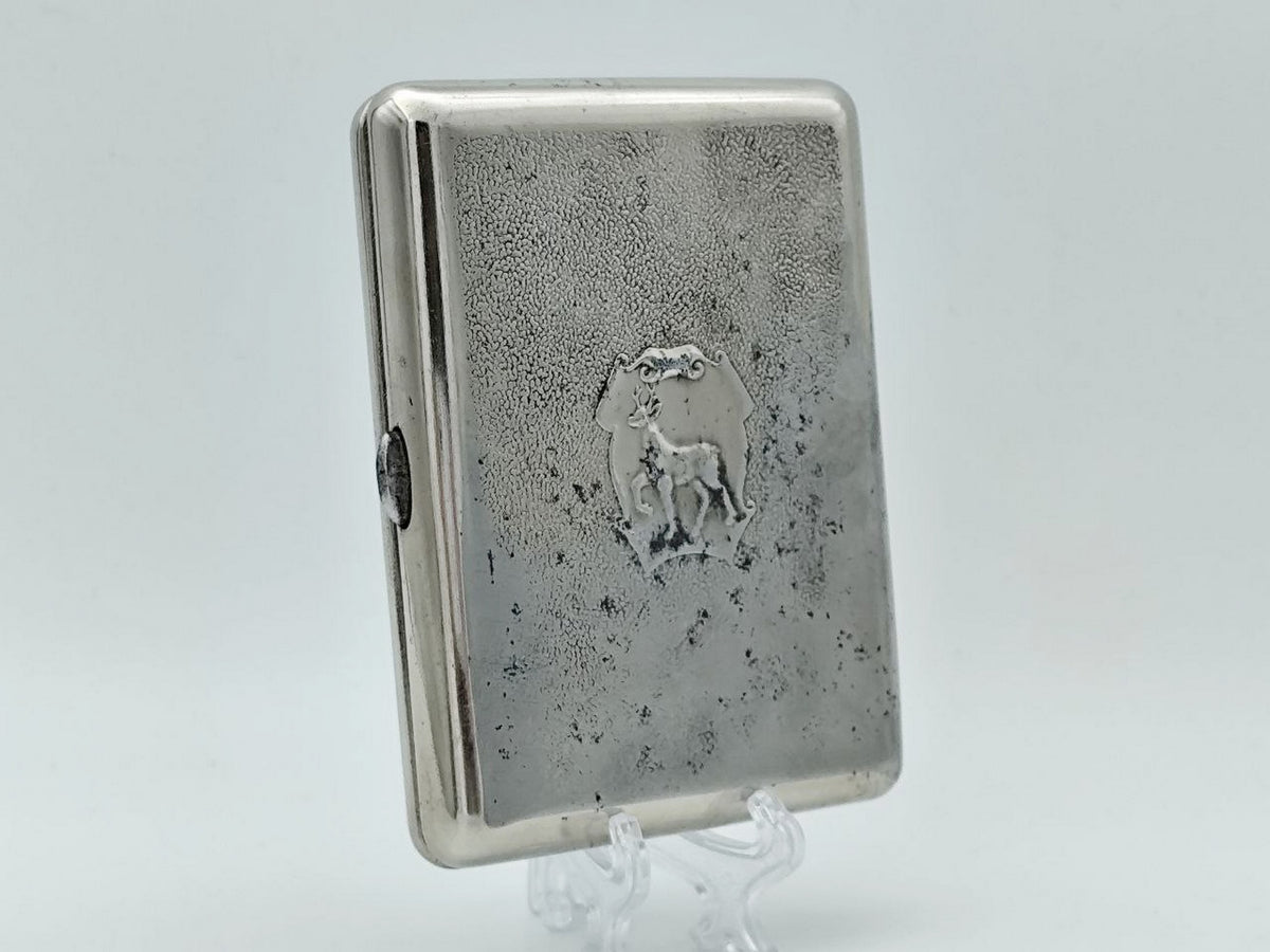 Vintage Cigarette Case Gorky City Volga View | Metal Pocket Box Soviet Tobacciana USSR