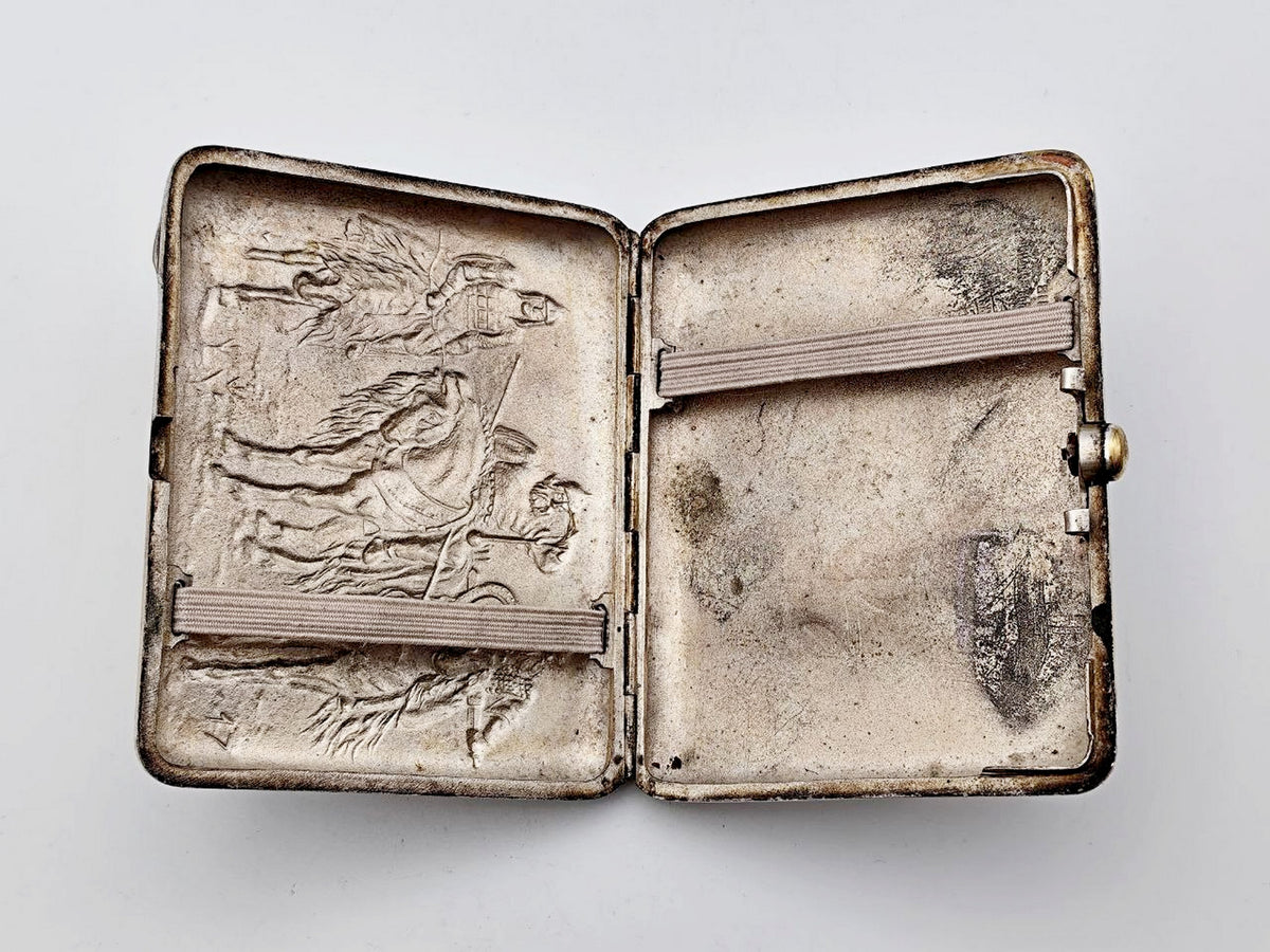 Cigarette Case Three Bogatyrs Vintage Soviet | Kyiv Artel 30 Years of October Tobacciana USSR