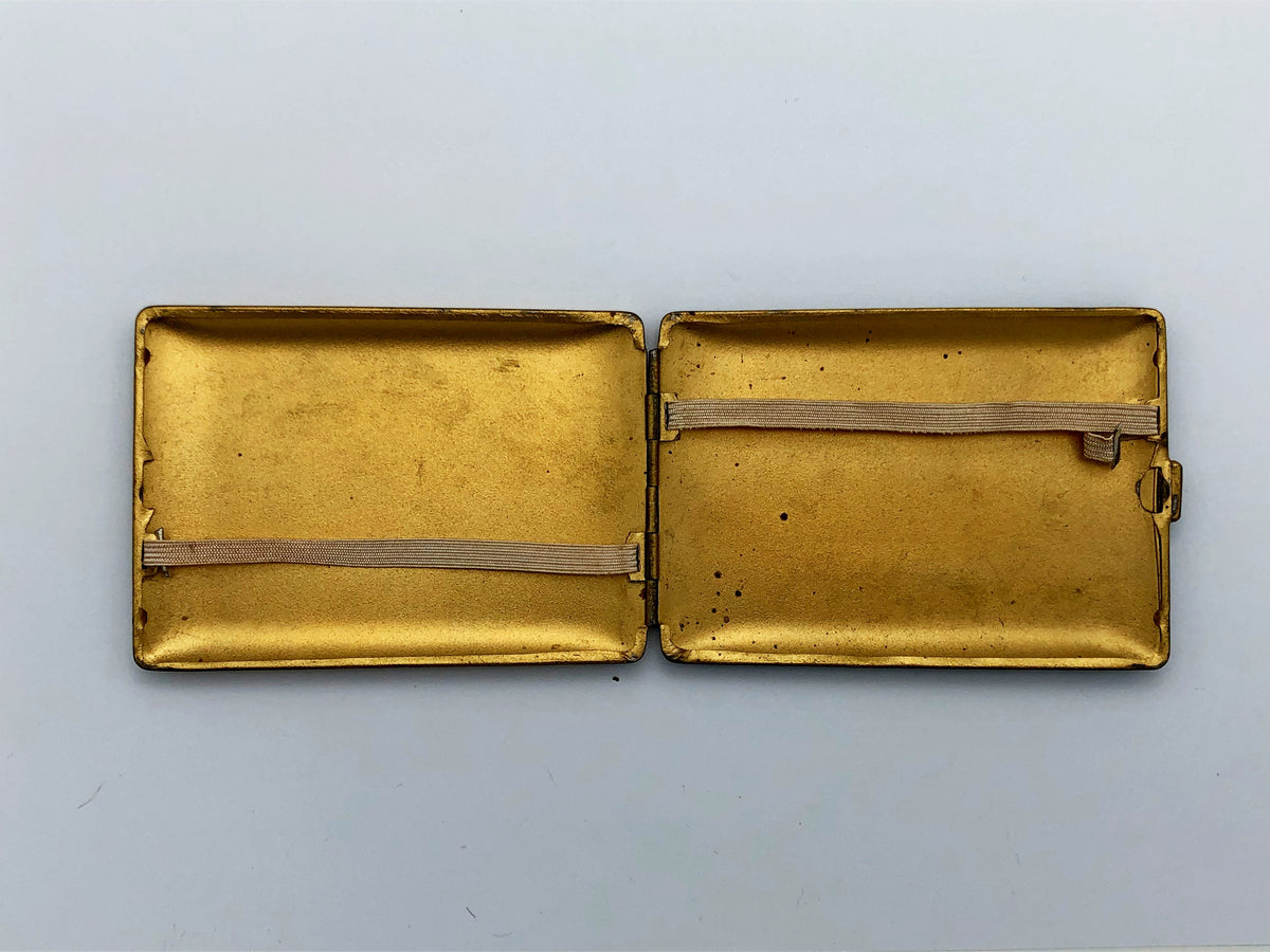 Vintage Tallinn City Views Cigarette Case | Estonian SSR Gold Tone Pocket Box Soviet Tobacciana USSR