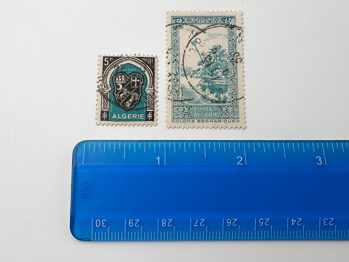 1920–1940s Algeria French Colonial Postage Stamps Collection | Vintage Alger Oran Heraldry Coats of Arms Set of 17 MH