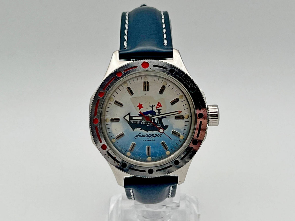 Vintage VOSTOK Amphibian Albatros 2409 Soviet Mechanical Watch WOSTOK | USSR Military Anti-Submarine Ship 17 Jewels 200m Diver Watch