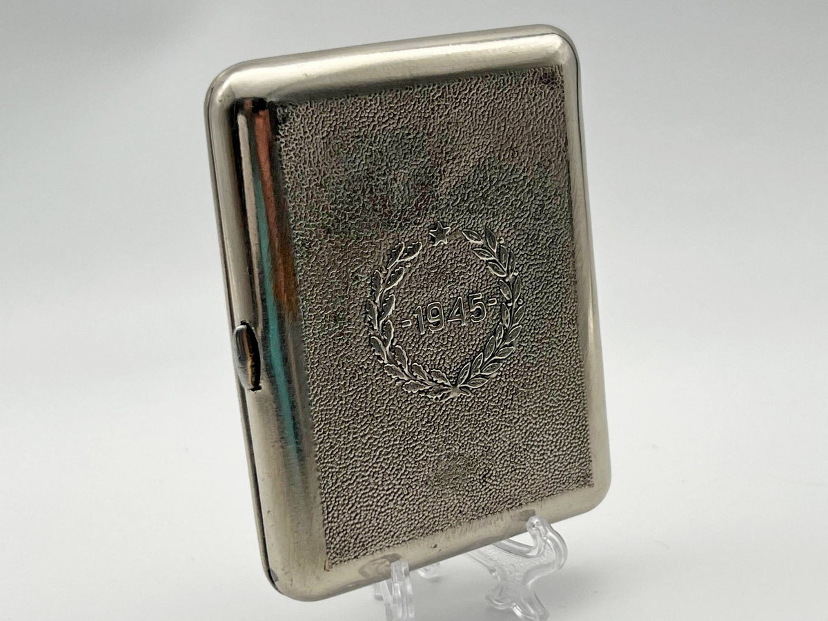 Vintage Soviet Warrior Liberator Cigarette Case | Treptower Park Monument Pocket Box Tobacciana USSR