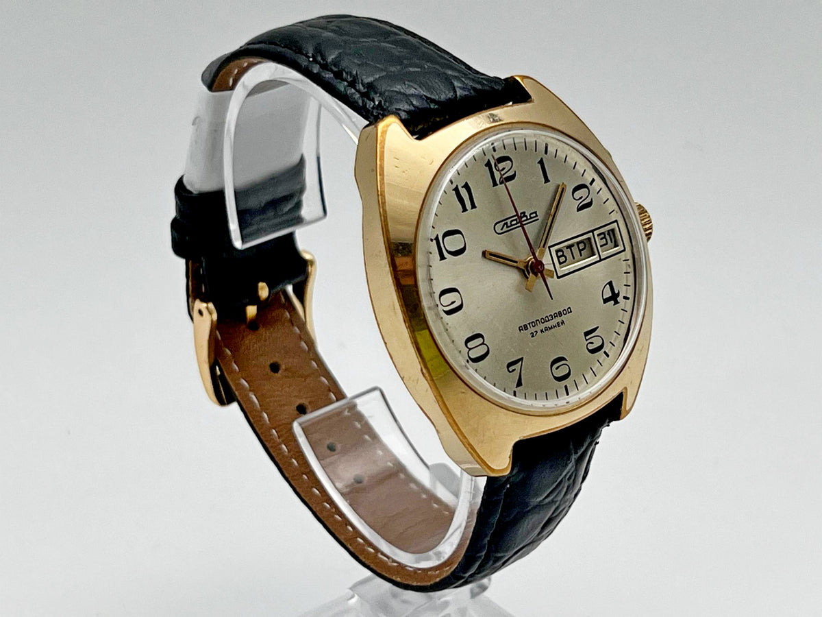 Vintage SLAVA 2427 AU 5 Self-Winding Soviet Mechanical Watch | Gilding  Wristwatch USSR Watch