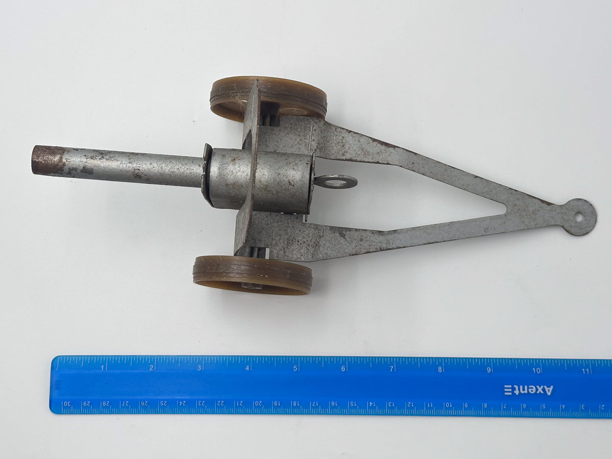 Vintage Soviet Pressed Tin Mechanical Toy Shooting Cannon USSR 1970s | Spring Loaded Artillery Model