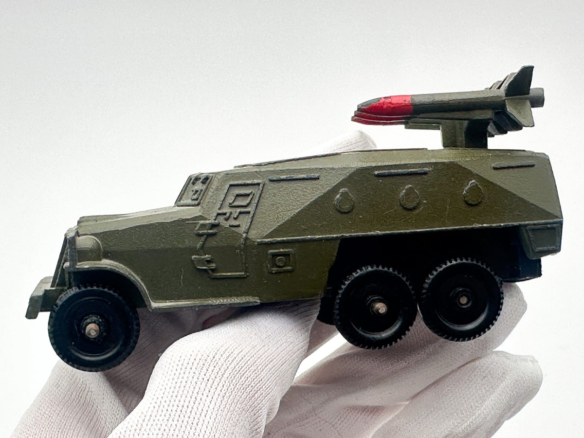 Vintage Soviet Rocket Launcher Armored Car | USSR Diecast Military Missile Toy