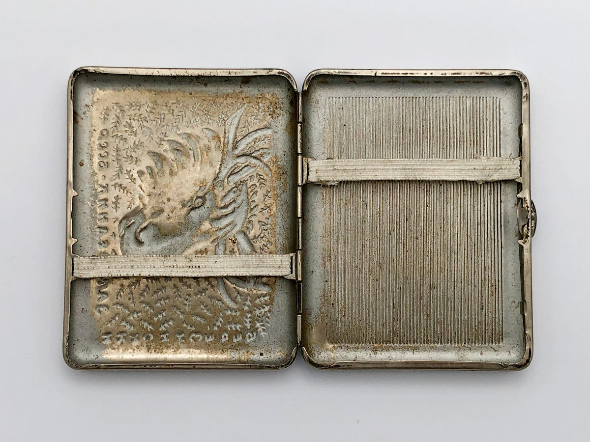Vintage Berezinsky Reserve Moose Cigarette Case | Belorussian BSSR Wildlife Pocket Box Soviet Tobacciana USSR