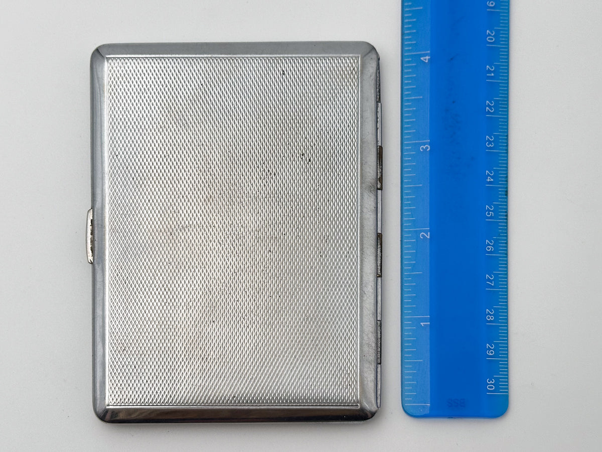 Vintage England Map Cigarette Case | Kincraft Brand Engraved Shield Pocket Box British Tobacciana