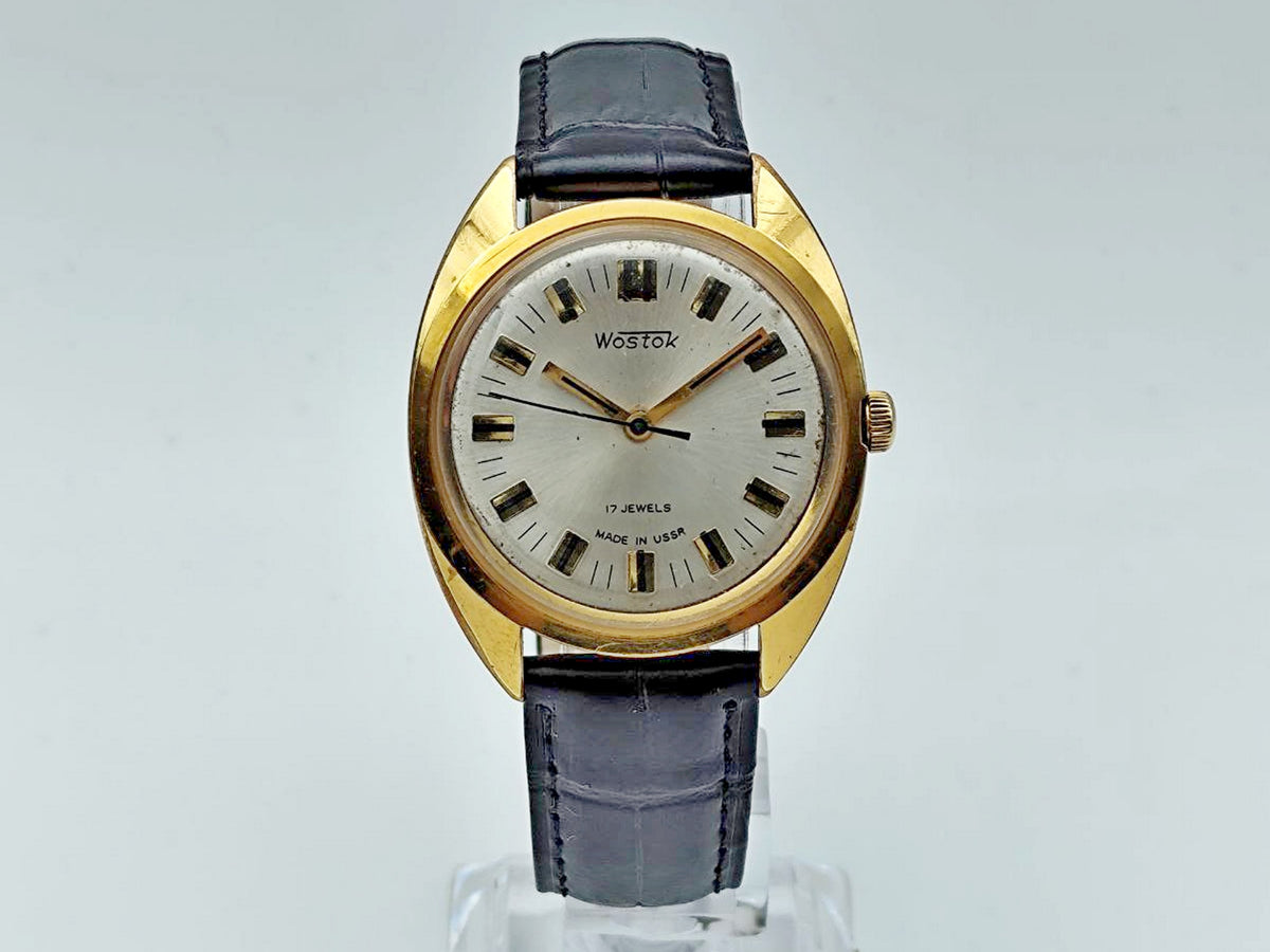 Vintage WOSTOK 2409 AU 10 Gilt Soviet Mechanical Wristwatch | Vostok USSR Watch