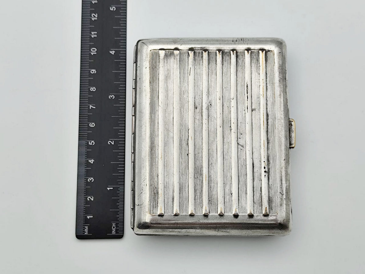 Cigarette Case Destroyer Steregushchiy Vintage Soviet | St Petersburg Naval Monument Tobacciana USSR