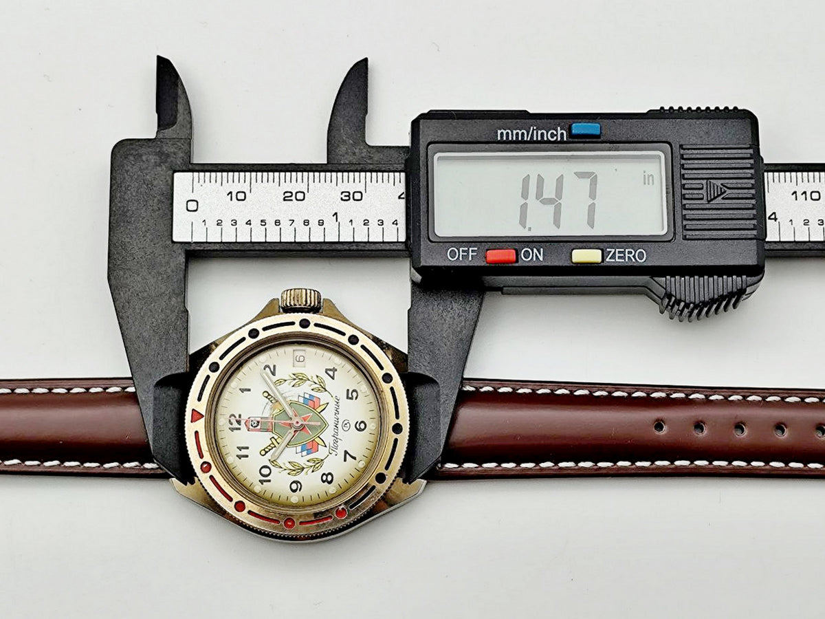 Vintage WOSTOK Komandirskie 2414A Pogranichnie Watch VOSTOK | Post-USSR Border Guard Calendar 17 Jewels Men's Wristwatch