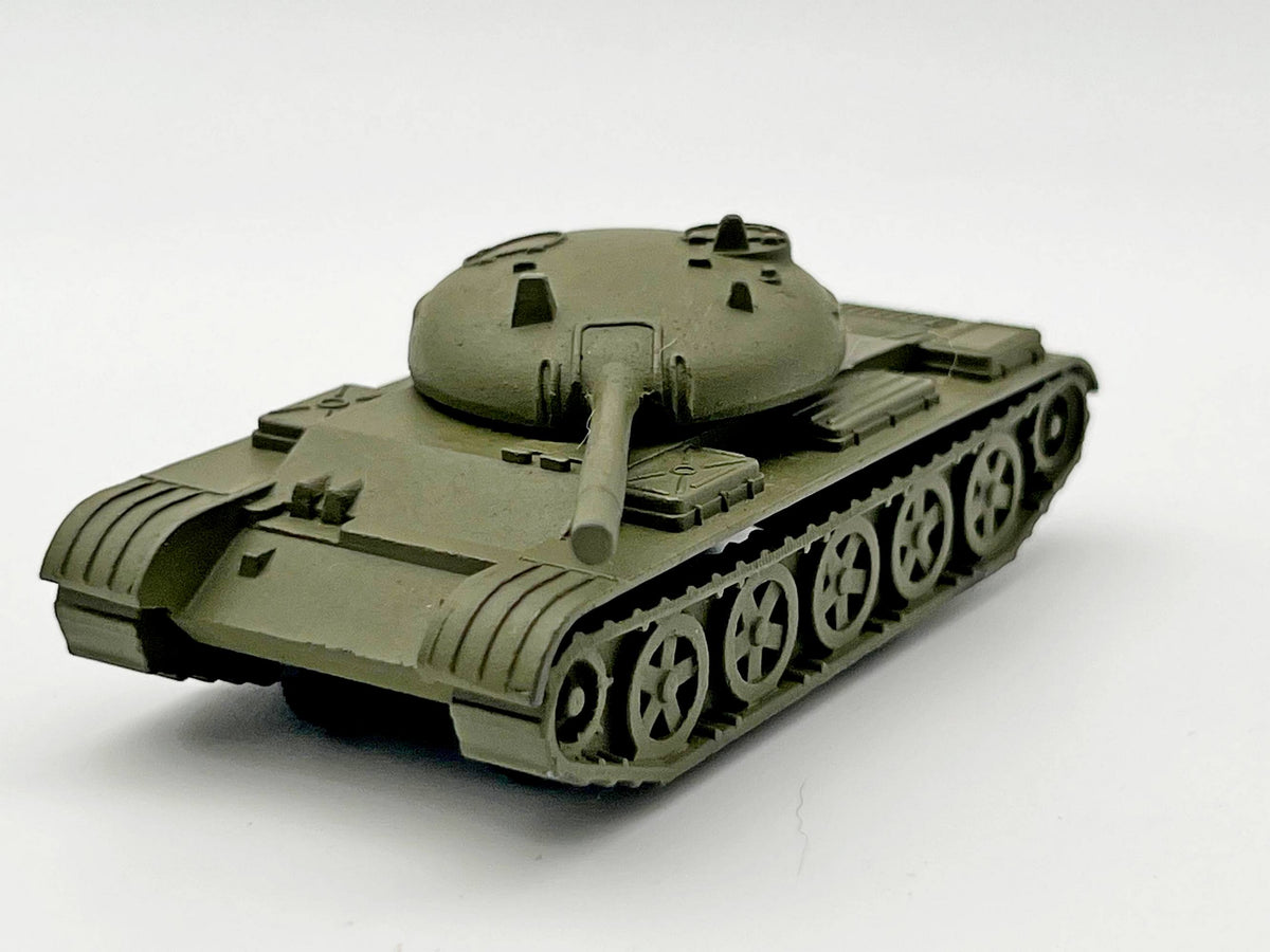 Vintage Soviet Diecast Metal T-54 / T-55 Medium Tank Toy Model USSR 1:72 | Tula Cartridge Works TPZ