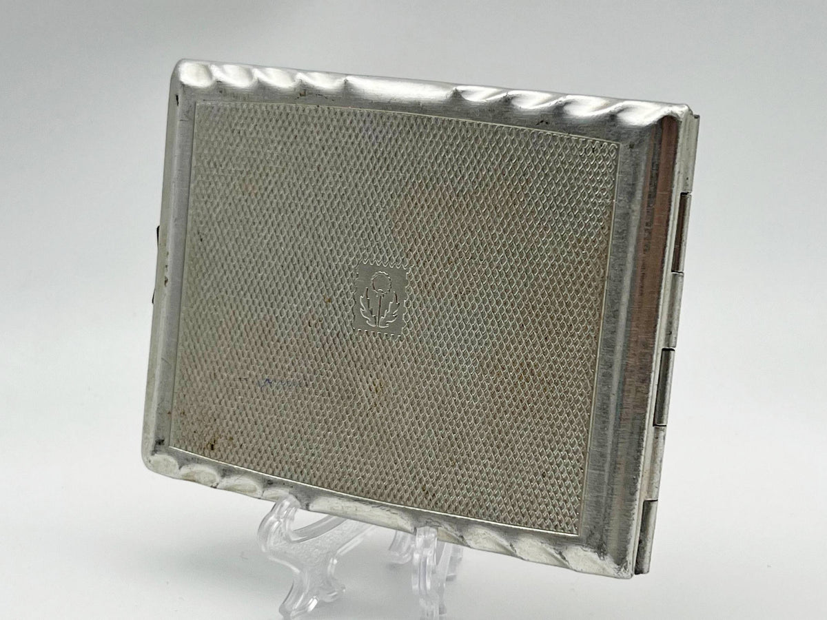 Cigarette Case Golden Ring Vintage Soviet | Map Tourist Route Enamel Aluminum Tobacciana USSR