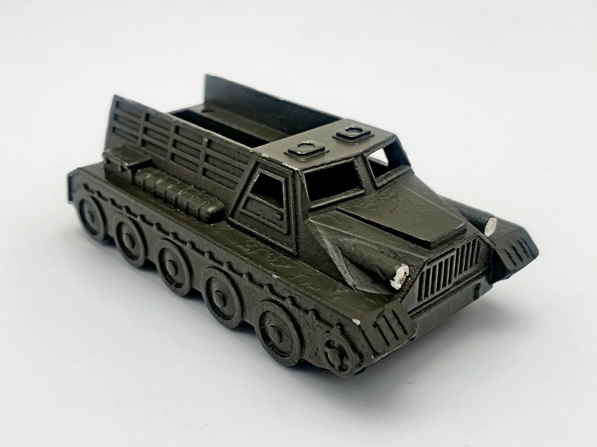 Vintage Soviet Halftrack Armored Vehicle Toy | USSR Diecast Military Collectible