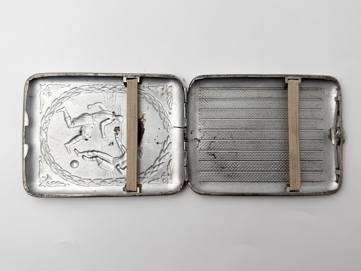 Cigarette Case Football Players Vintage Soviet | Soccer Match Mosshtamp Plant Tobacciana USSR