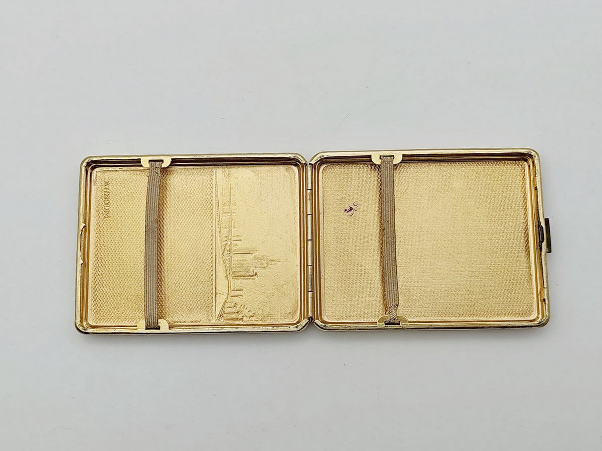 Vintage MSU Moscow State University Cigarette Case | Architecture Pocket Box Soviet Tobacciana USSR