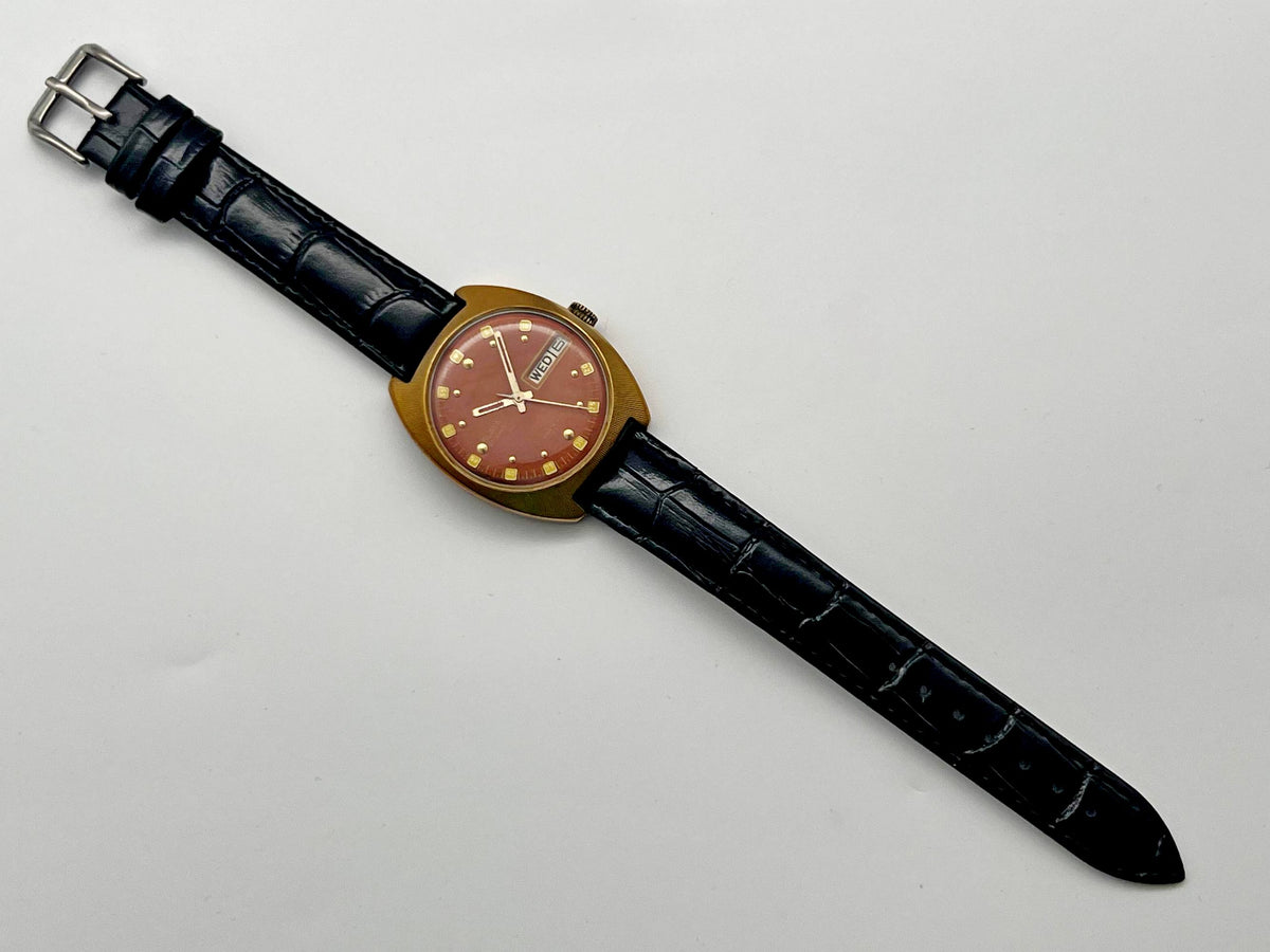 Vintage SLAVA 2427 AU 10 Self-Winding Soviet Mechanical Watch | Gilding  Wristwatch USSR Watch