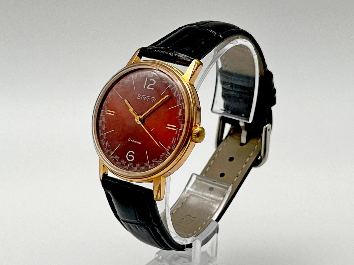 Vintage WOSTOK 2409 AU 20 Gilt Soviet Mechanical Wristwatch | Vostok USSR Watch