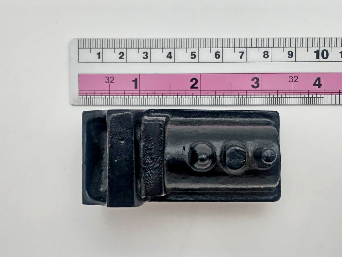 Vintage Cast Iron Black Steam Locomotive Train Paperweight Toy Model | Antique "1027" Miniature Engine