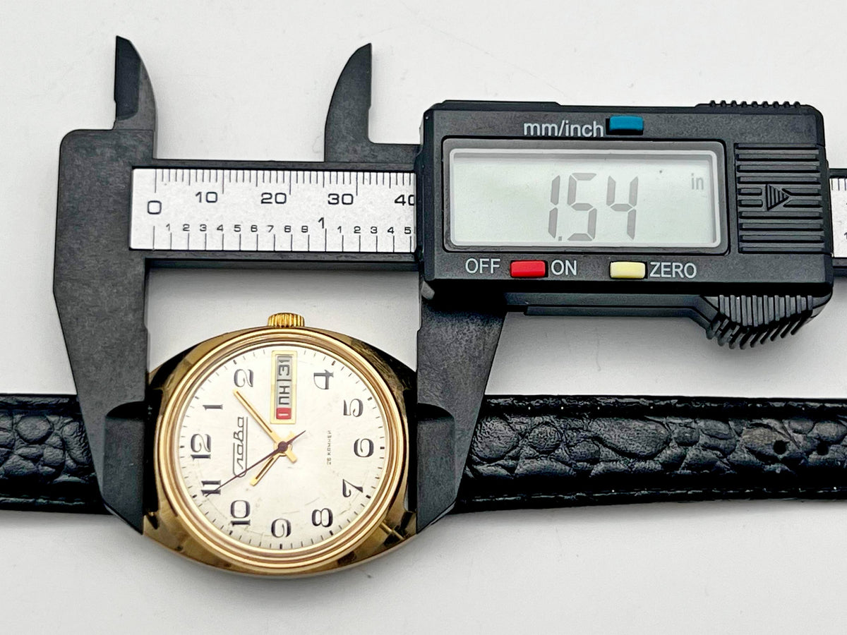 Vintage SLAVA 2428 AU 5 Soviet Mechanical Watch | Gilding  Wristwatch USSR Watch