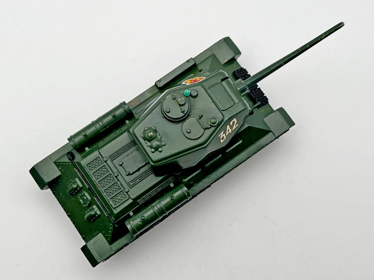 Vintage Soviet T-34-85 Diecast Tank | USSR 1/43 Scale Military Model