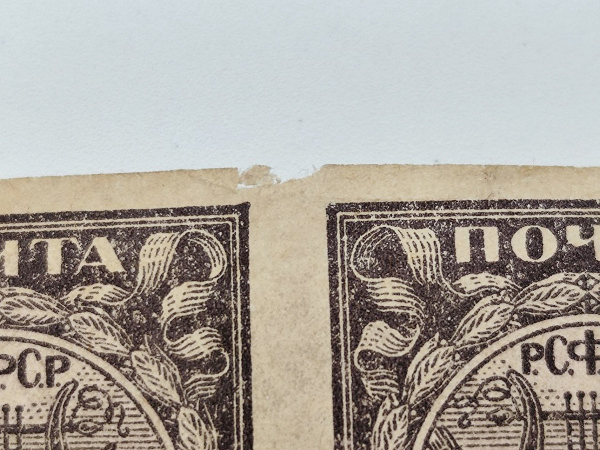 1917–1921 RSFSR Postage Stamps Collection | Vintage Early Soviet Stamp Quarter Blocks & Singles Set of 18 MH