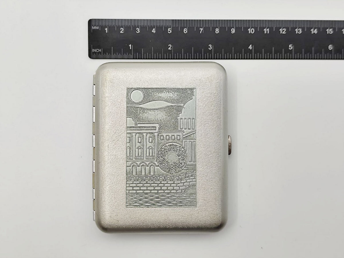 Vintage Leningrad St Isaacs Cathedral Cigarette Case | Lenemalier Artel Pocket Box Soviet Tobacciana USSR