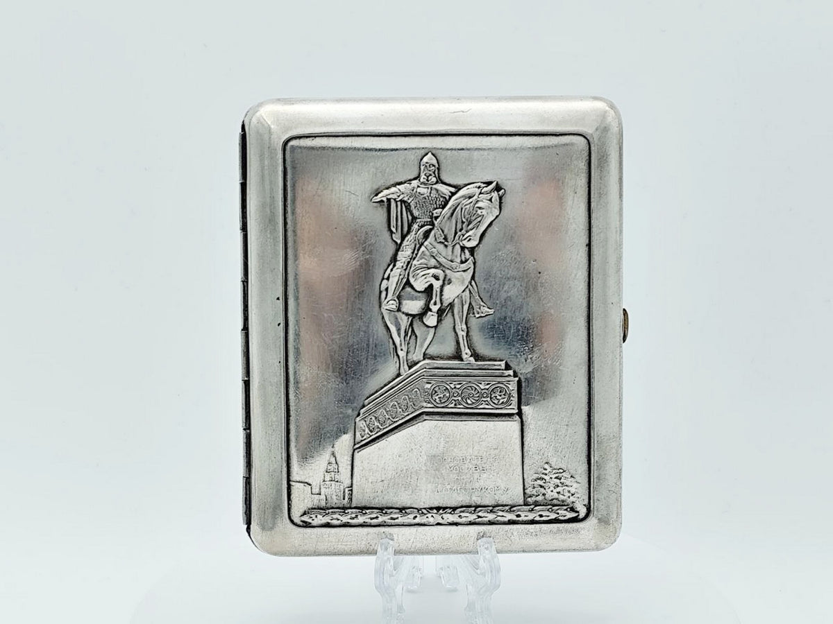 Cigarette Case Yuri Dolgoruky Vintage Soviet | Moscow Monument Melchior Tobacciana USSR