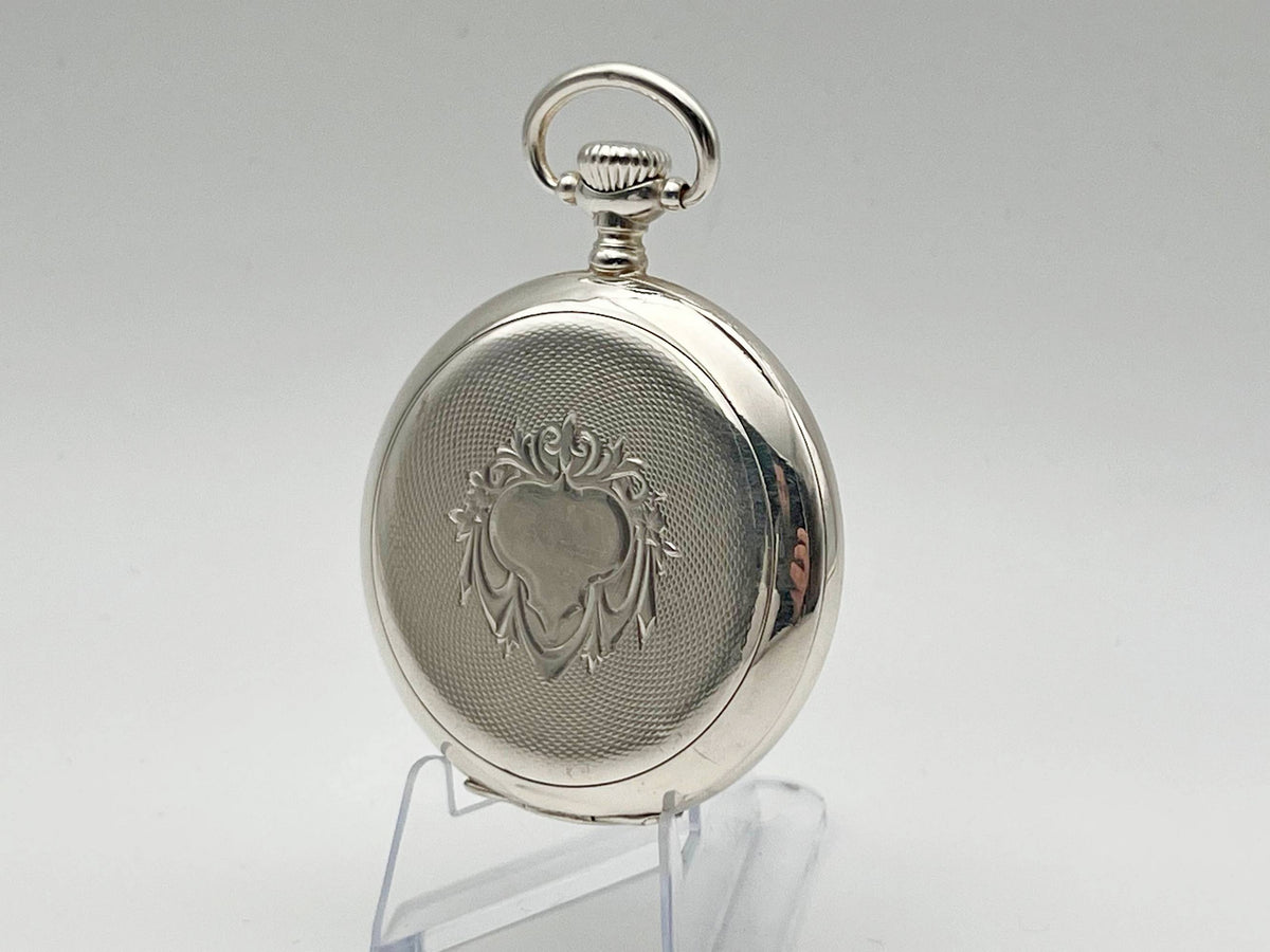 Antique Alpina Swiss Pocket Watch | Silver 800 Mechanical Watch