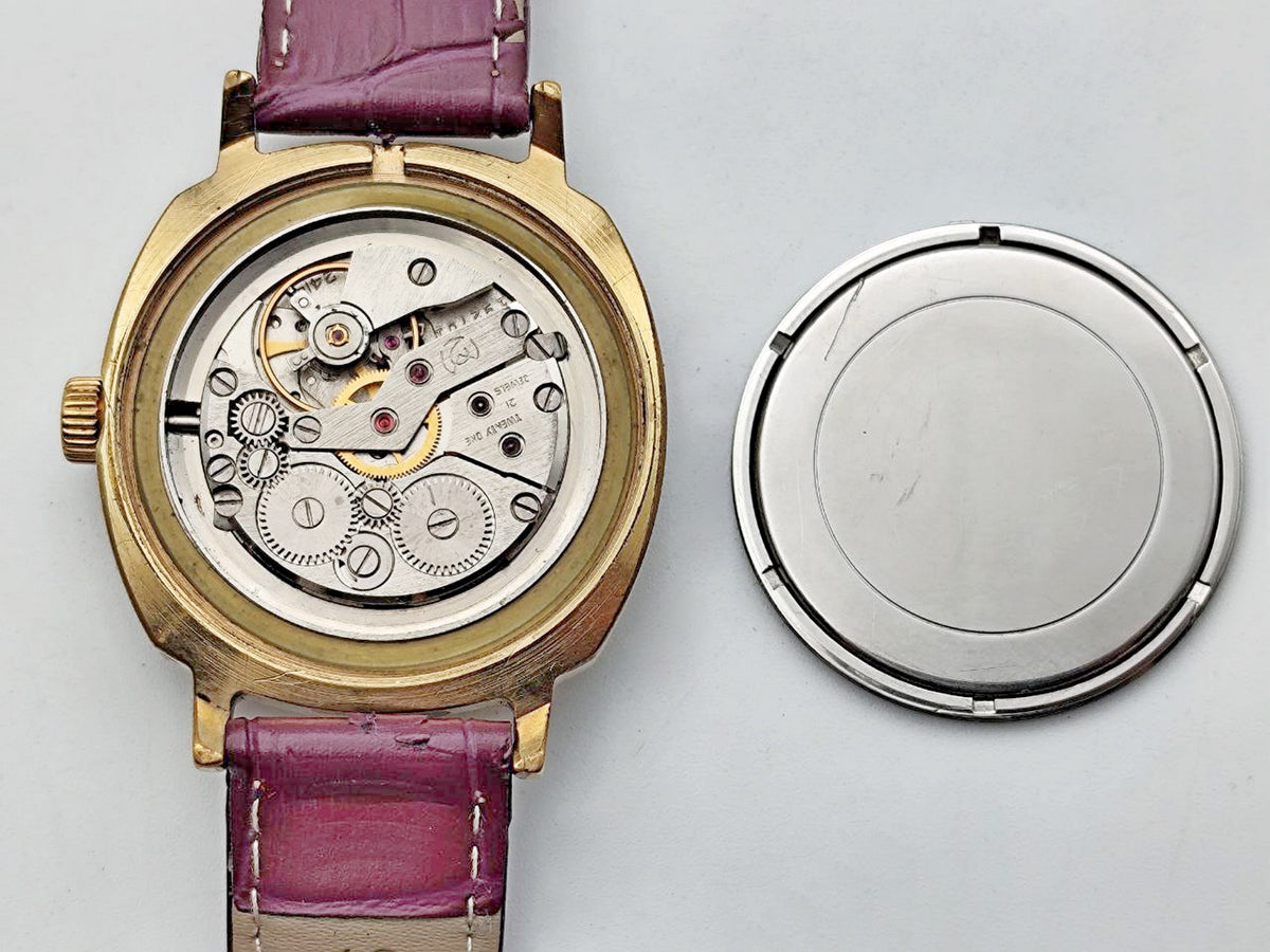 Vintage SLAVA 2414 AU 10 Soviet Mechanical Watch | Gilding  Wristwatch USSR Watch