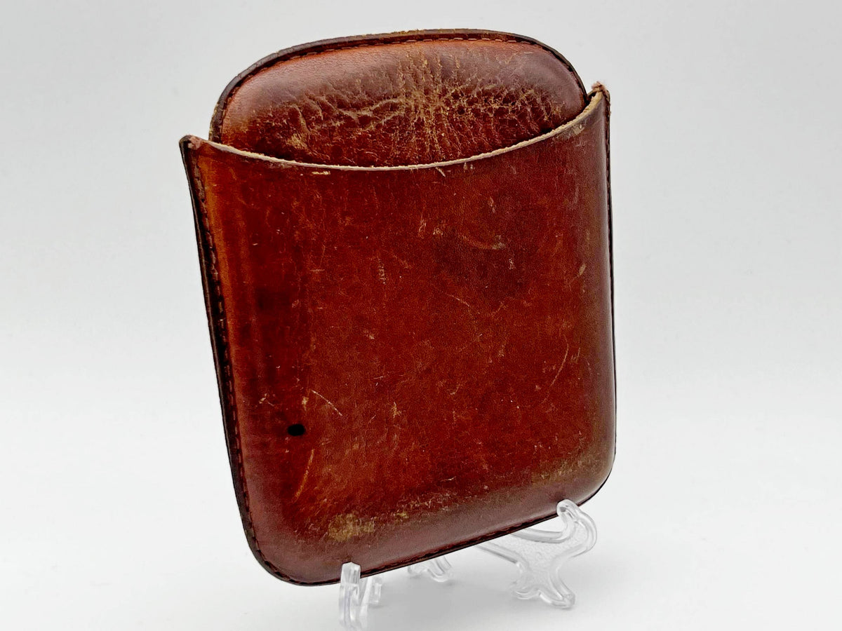 Vintage Cigarette Case Sharapov Brown Leather | Pocket Box Pouch Soviet Tobacciana USSR