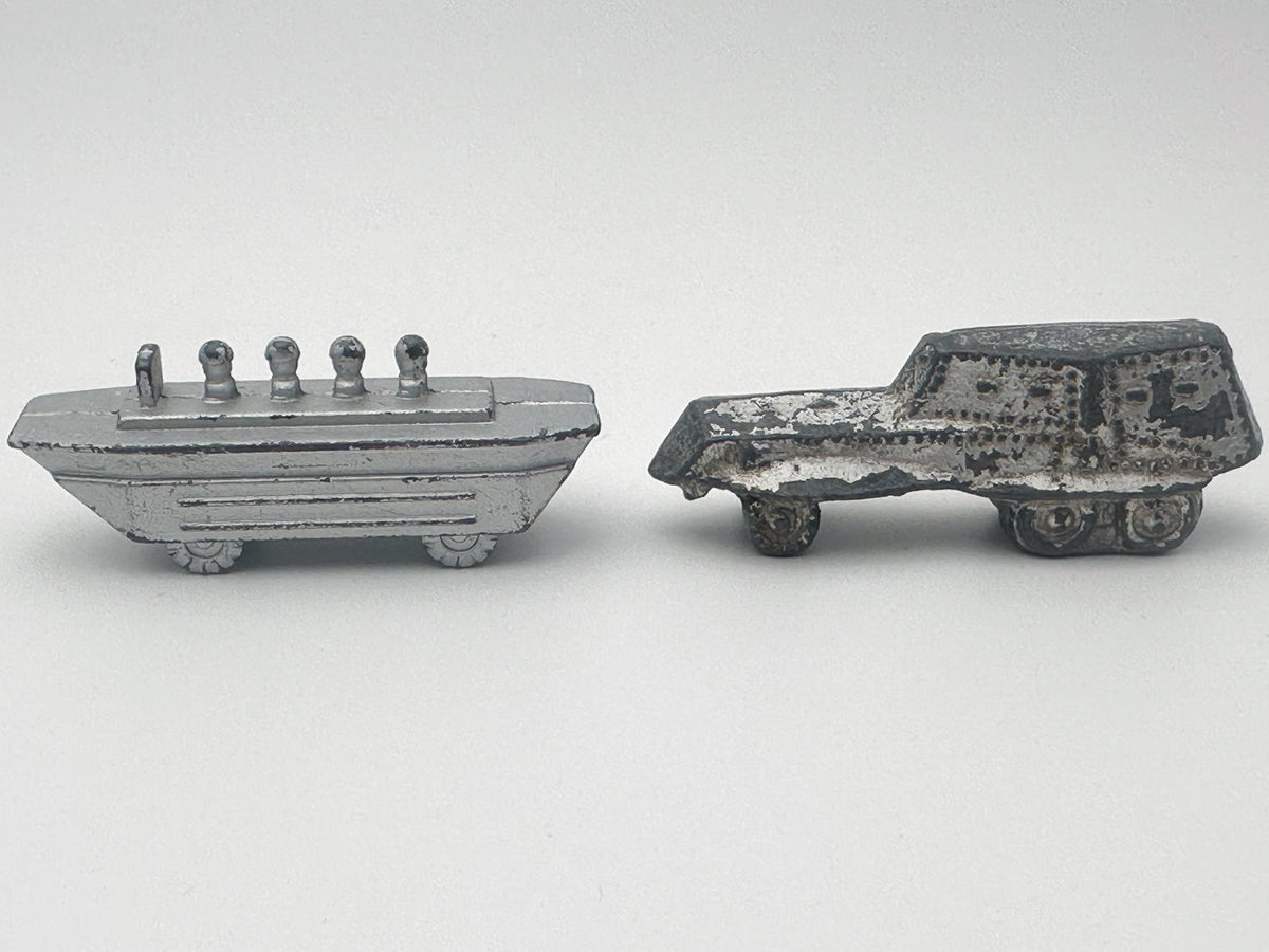 Set of 8 Vintage Soviet Military Miniatures | USSR Metal Micro Toy Vehicles & Planes Lot
