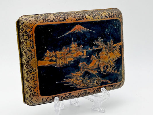 Cigarette Case Japanese Mount Fuji Vintage Smoking Box Collectible Tobacciana