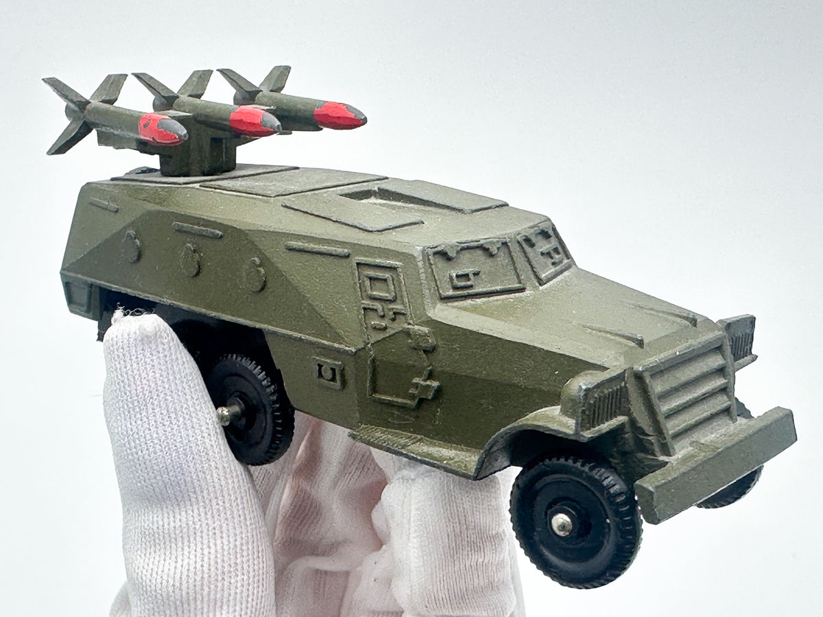 Vintage Soviet Rocket Launcher Armored Car | USSR Diecast Military Missile Toy