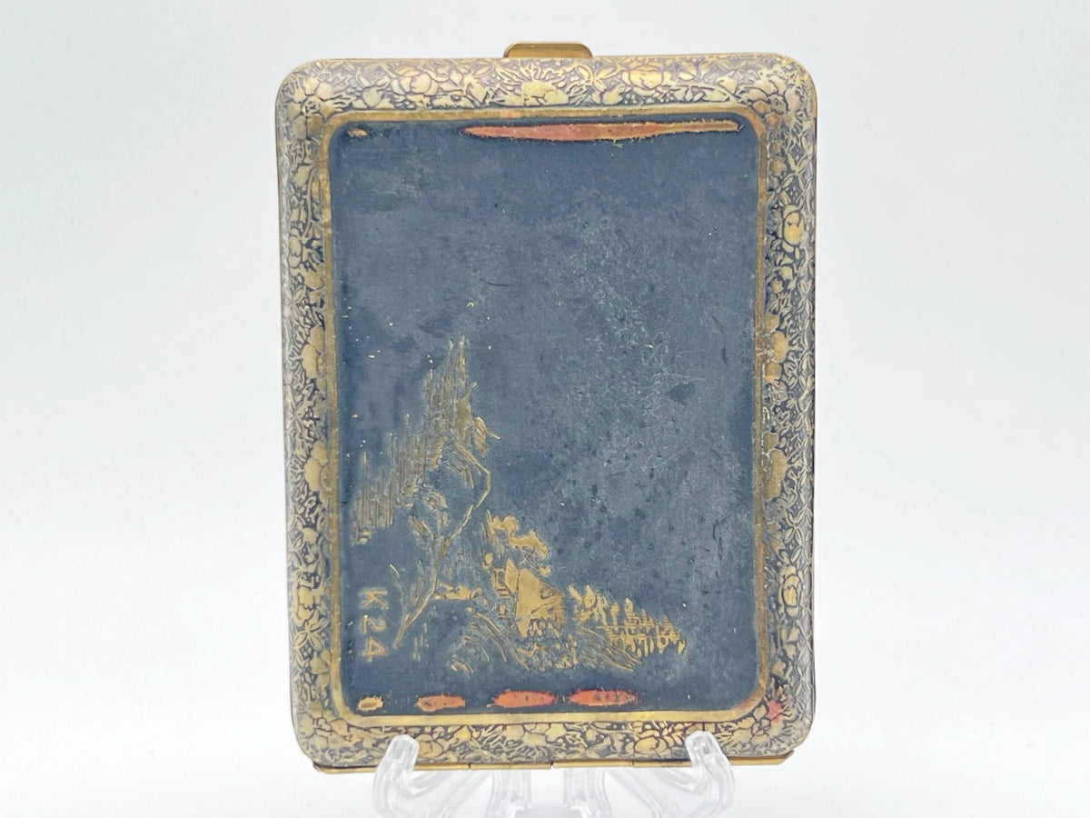 Cigarette Case Japanese Mount Fuji Vintage Smoking Box Collectible Tobacciana