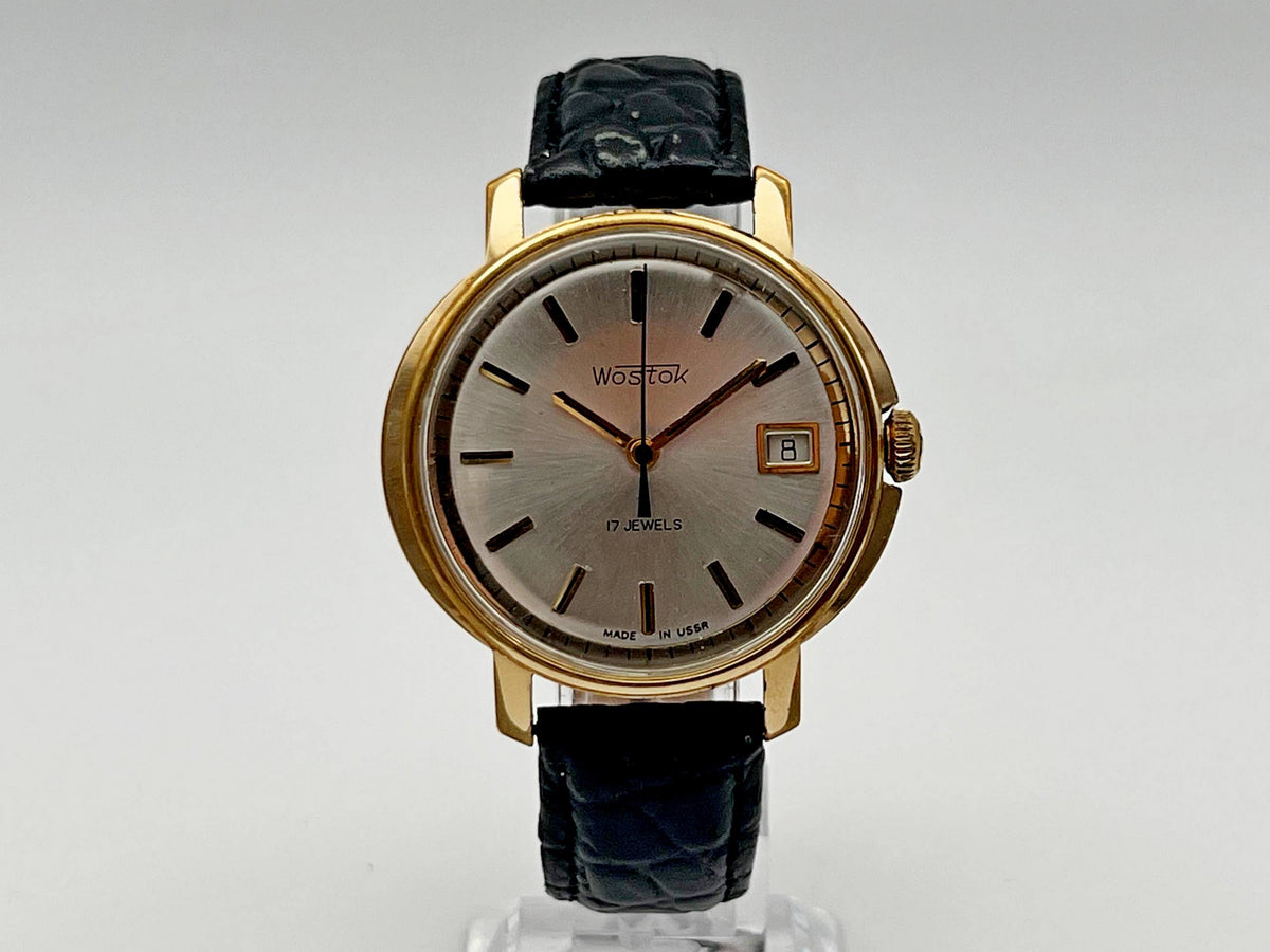 Vintage WOSTOK 2414 AU Gilt Soviet Mechanical Wristwatch | Vostok USSR Watch