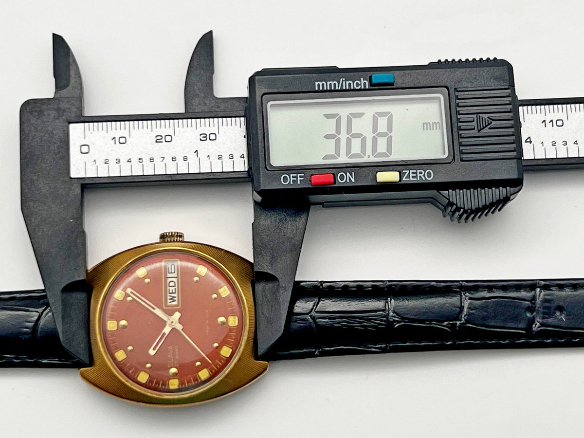 Vintage SLAVA 2427 AU 10 Self-Winding Soviet Mechanical Watch | Gilding  Wristwatch USSR Watch